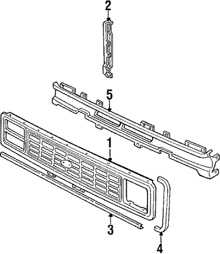 E-250 Econoline Club Wagon GRILLE & COMPONENTS