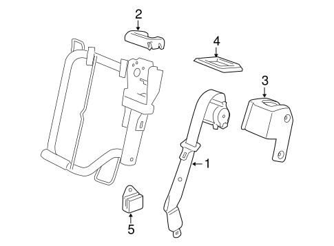 Escalade REAR SEAT BELTS 2