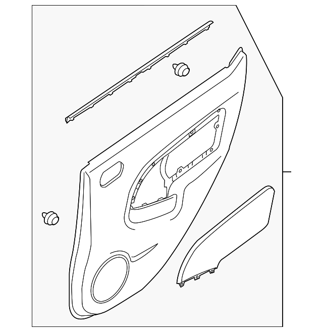 DR62-68-52YC-02 Деталь DOOR TRIM PANEL, RIGHT