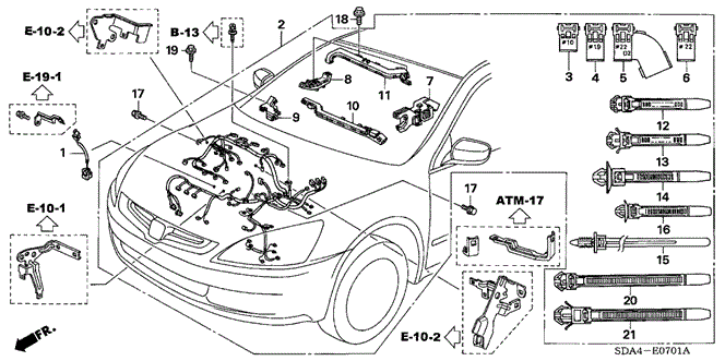 ENGINE/ENGINE WIRE HARNESS (V6) for 2003 Honda ACCORD SEDAN #1