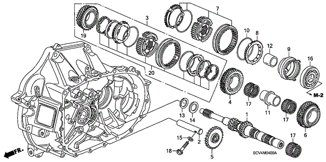 TRANSMISSION - MANUAL/MT MAINSHAFT for 2004 Honda ELEMENT #1