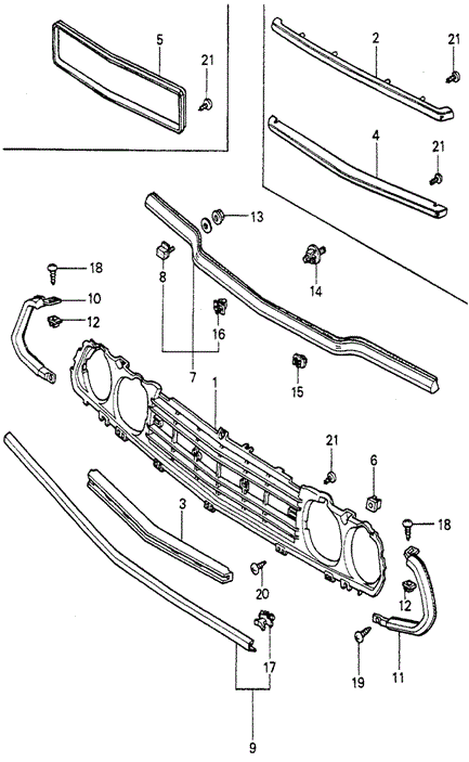 INTERIOR / BUMPER/FRONT GRILLE for 1979 Honda ACCORD HATCHBACK #1