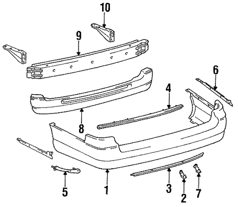 Camry BUMPER & COMPONENTS - REAR 2