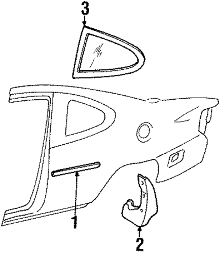 Escort EXTERIOR TRIM - QUARTER PANEL