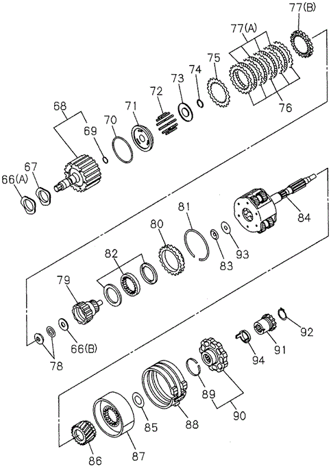 TRANSMISSION - AUTOMATIC/AT CLUTCH (2) for 1997 Honda PASSPORT #1