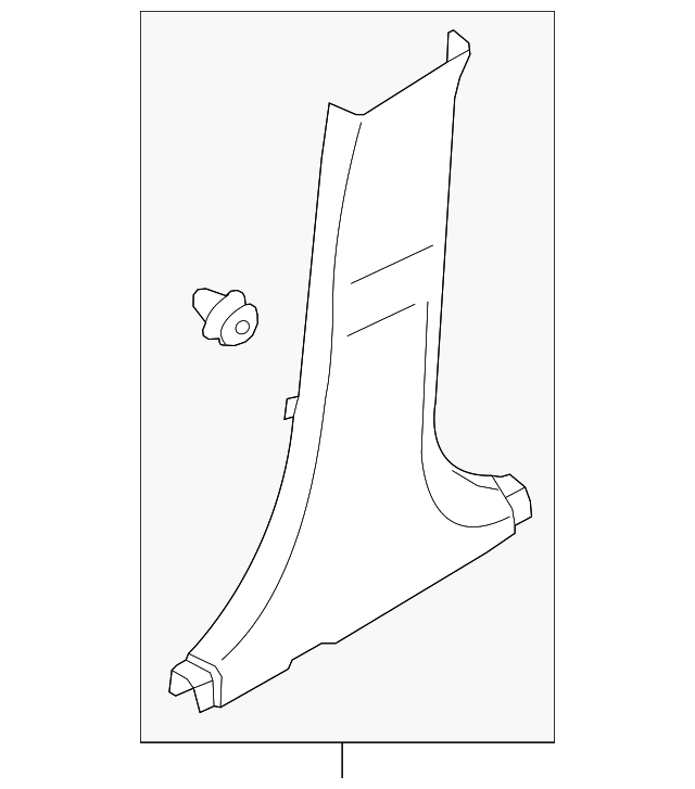 85835-1W000HU Деталь LWR CTR PLR TRIM, LEFT