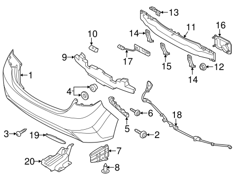 Elantra BUMPER & COMPONENTS - REAR