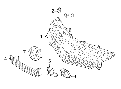 Prius V GRILLE & COMPONENTS