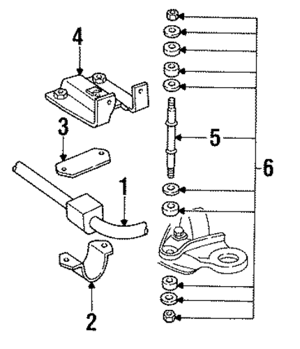B150 STABILIZER BAR & COMPONENTS 2