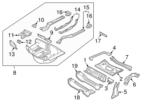 760Li REAR FLOOR & RAILS