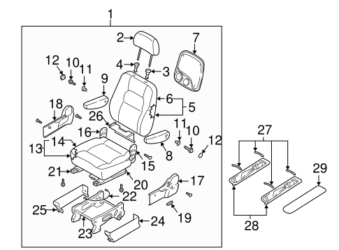Sedona REAR SEAT COMPONENTS 3
