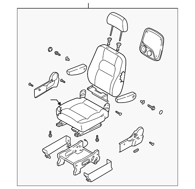 2K52Y-57300NCQ5 Деталь SEAT ASSY, LEFT