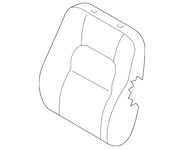 2K52Y-88935ACQ5 Деталь SEAT BACK COVER, LEFT
