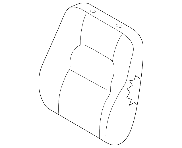 2K52Y-57350BCQ5 Деталь SEAT BACK, LEFT