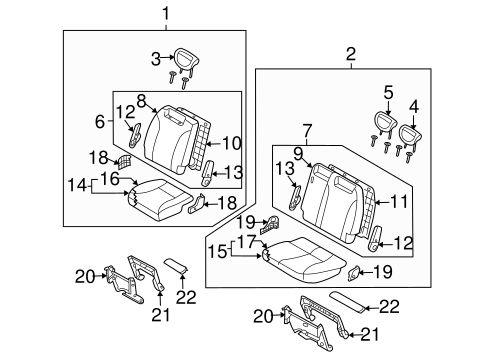 Sedona REAR SEAT COMPONENTS 2