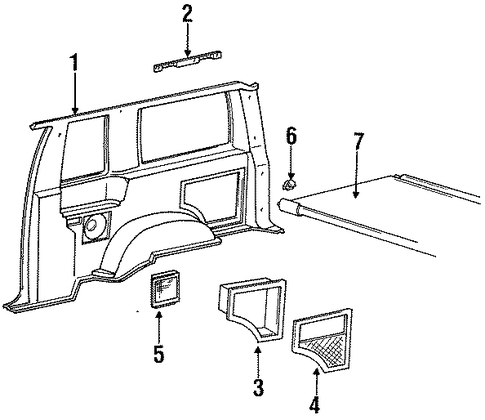 Explorer INTERIOR TRIM - QUARTER PANELS