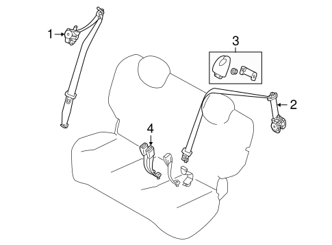 Versa Note REAR SEAT BELTS