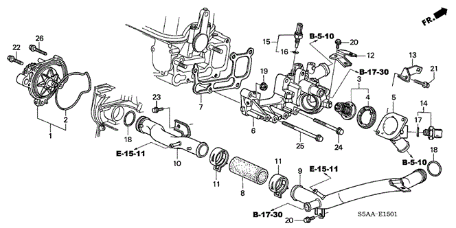 CIVIC SEDAN WATER PUMP - SENSOR (2)