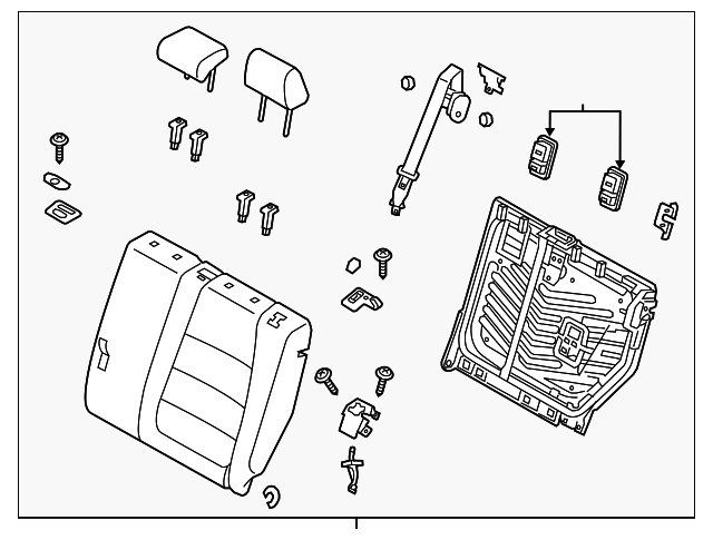 KD33-57-450L-02 Деталь SEAT BACK ASSY, LEFT