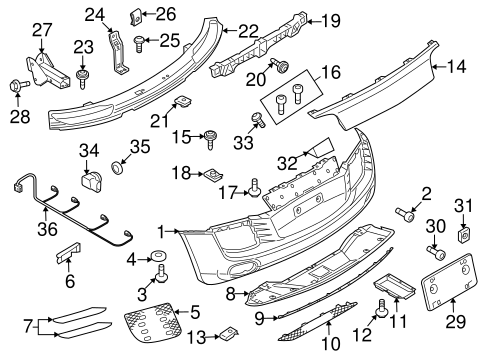 R8 BUMPER & COMPONENTS - REAR