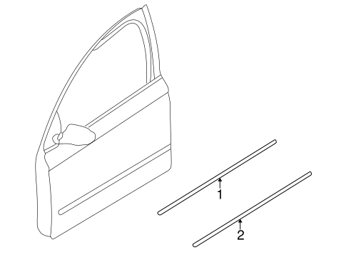 A4 Quattro EXTERIOR TRIM - FRONT DOOR