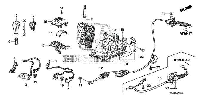 CHASSIS/SELECT LEVER for 2010 Honda ACCORD COUPE #1