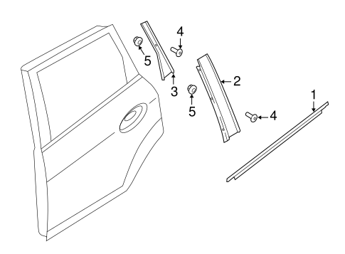 C-Max EXTERIOR TRIM - REAR DOOR