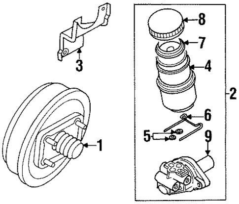 VehiCROSS MASTER CYLINDER - COMPONENTS ON DASH PANEL