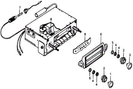 ELECTRICAL / EXHAUST / HEATER / FUEL/AUTO RADIO COMPONENTS for 1978 Honda ACCORD HATCHBACK #1