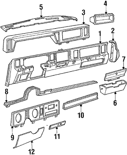 Bronco II Панель приборов 2