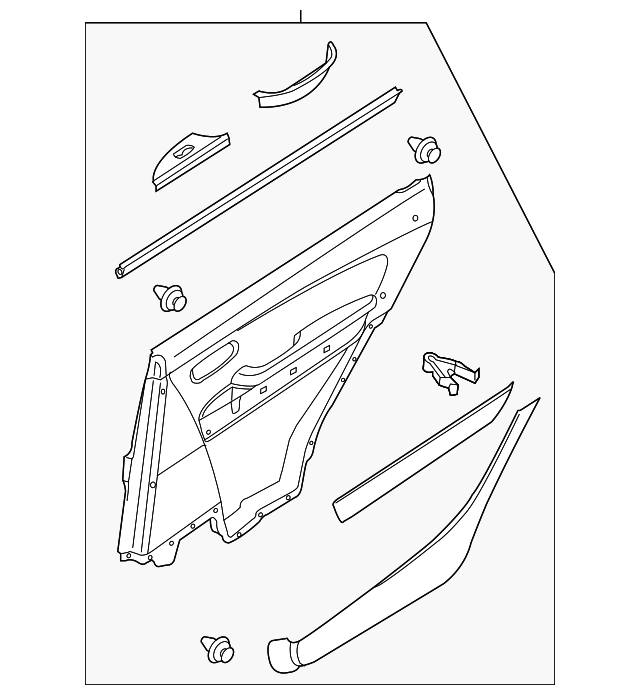 TE69-68-530A-02 Деталь DOOR TRIM PANEL, RIGHT