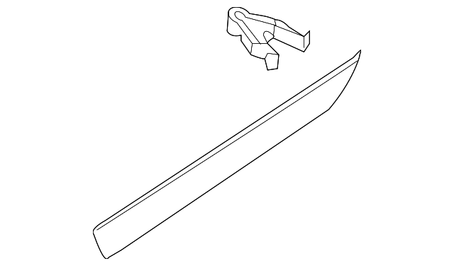 TE73-68-53YA Деталь CENTER MOLDING, RIGHT