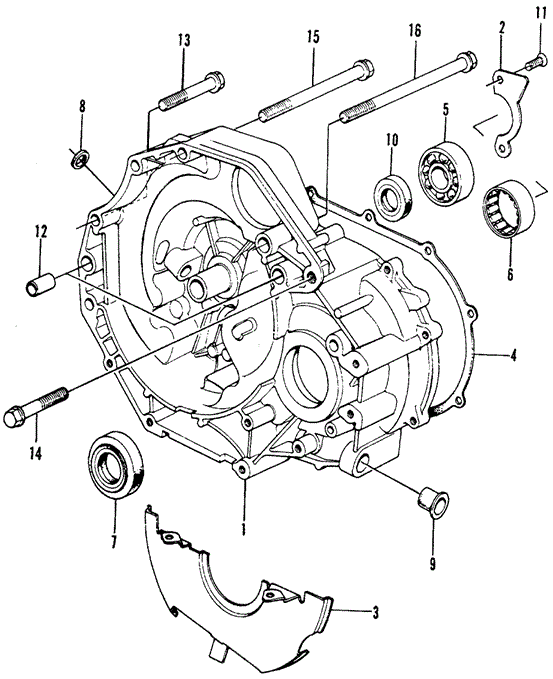 TRANSMISSION - MANUAL/MT CLUTCH HOUSING for 1975 Honda CIVIC 1200 HATCHBACK #1