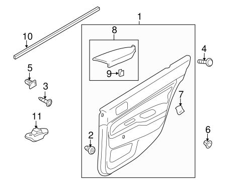 Lancer INTERIOR TRIM - REAR DOOR