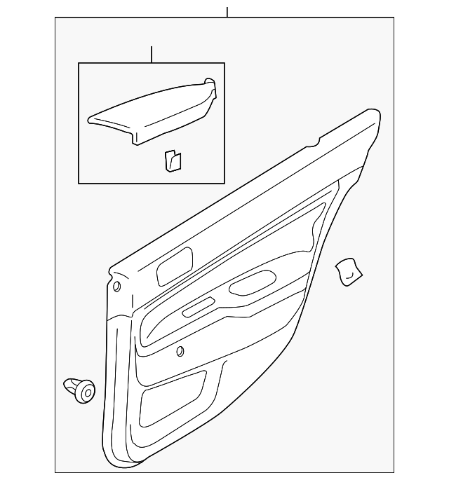 7222A438XA Деталь DOOR TRIM PANEL, RIGHT