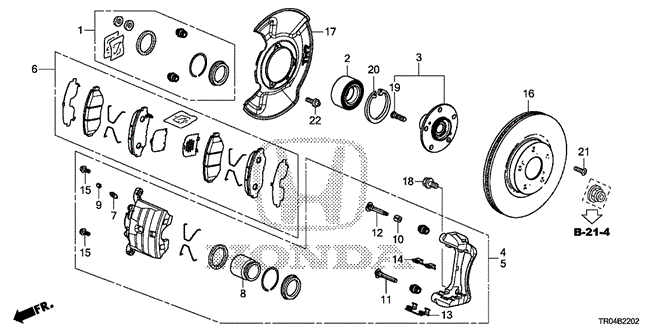 CIVIC SEDAN FRONT BRAKE (2.4L)