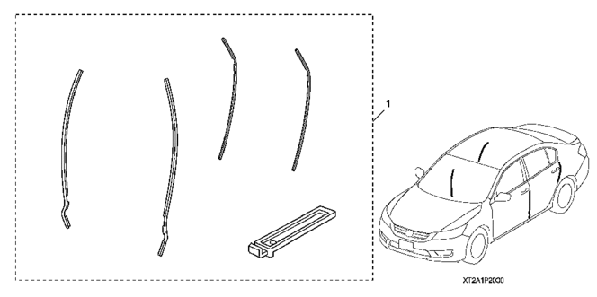 ACCESSORIES/DOOR EDGE GUARD for 2014 Honda ACCORD PLUG-IN #1