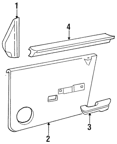 Escort INTERIOR TRIM - FRONT DOOR