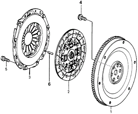 ENGINE/MT CLUTCH - FLYWHEEL for 1983 Honda ACCORD HATCHBACK #1