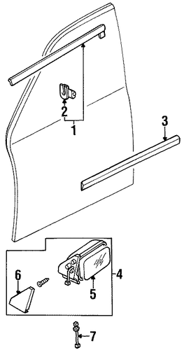 MPV EXTERIOR TRIM - FRONT DOOR