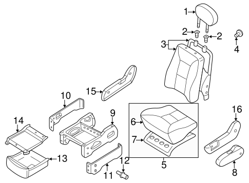Quest FRONT SEAT COMPONENTS