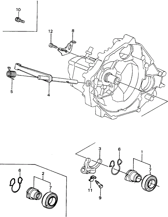 TRANSMISSION - MANUAL/MT CLUTCH RELEASE for 1981 Honda CIVIC HATCHBACK #1