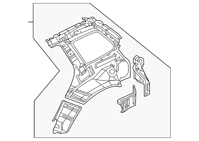 5301D701 Деталь INNER PANEL, LEFT