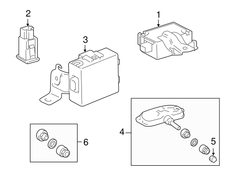 LX570 TIRE PRESSURE MONITOR COMPONENTS