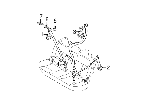 Impreza REAR SEAT BELTS