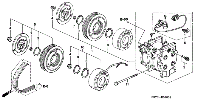 BODY / AIR CONDITIONING/COMPRESSOR for 2002 Honda INSIGHT #1
