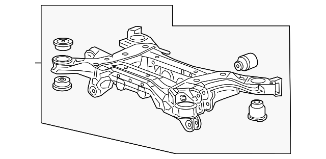 50300-TX4-A00 Деталь SUB-FRAME ASSY., RR. (4WD)