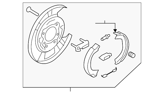 58250-3N000 Деталь PARKING BRAKE, LEFT