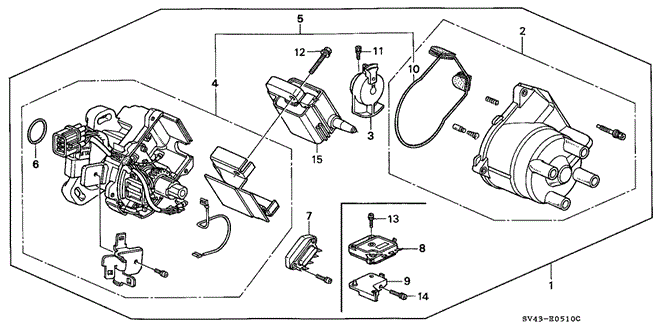 ENGINE/DISTRIBUTOR (HITACHI) for 1997 Honda ACCORD SEDAN #1