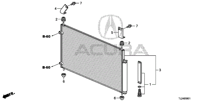 TSX SEDAN A / C CONDENSER (V6)